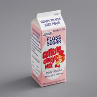 Great Western 1/2 Gallon Carton Pink Vanilla Cotton Candy Floss Sugar - 6/Case