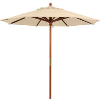 Grosfillex 98914831 9' Sand Market Umbrella with 1 1/2 inch Wooden Pole