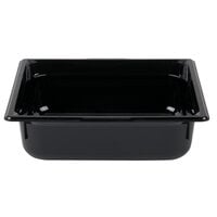 Vollrath 8024420 Super Pan® 1/2 Size Black Polycarbonate Food Pan - 4 inch Deep