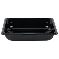 Vollrath 8022420 Super Pan® 1/2 Size Black Polycarbonate Food Pan - 2 1/2 inch Deep