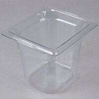 Vollrath 8066410 Super Pan® 1/6 Size Clear Polycarbonate Food Pan - 6 inch Deep