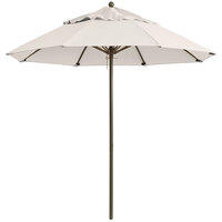 Grosfillex 98342531 Windmaster 7 1/2' Canvas Fiberglass Umbrella with 1 1/2" Aluminum Pole