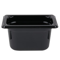 Vollrath 8094420 Super Pan® 1/9 Size Black Polycarbonate Food Pan - 4 inch Deep