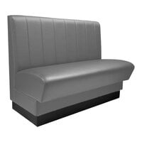 QA Group Olympic 60" Long Graphite Single Channel Back Booth - 42" High