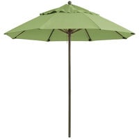 Grosfillex 98342431 Windmaster 7 1/2' Pistachio Fiberglass Umbrella with 1 1/2" Aluminum Pole