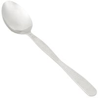 American Metalcraft HM12SOL 12" Hammered Stainless Steel Solid Spoon