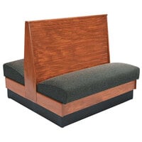 American Tables & Seating 30" Long Bead Board Back Standard Seat Double Deuce Wood Booth - 48" High