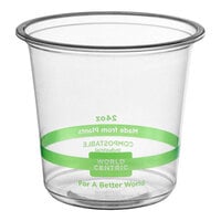 World Centric 24 oz. Compostable Clear PLA Deli Container - 500/Case