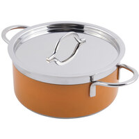 Bon Chef 60303 Classic Country French Collection 5.7 Qt. Orange Pot with Cover