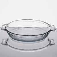 Anchor Hocking 81214AHG18 9 1/2 inch x 1 3/4 inch Deep Dish Glass Pie Pan
