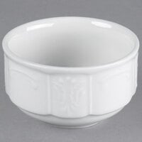 Tuxton CHB-070 Chicago 7 oz. 3 3/8 inch Bright White Stackable China Bouillon Cup   - 36/Case