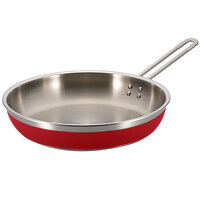 Bon Chef 60309 Classic Country French Collection 3 Qt. 4 oz. Red Saute Pan / Skillet with 1 Long Handle