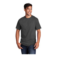Port & Company PC54 Unisex Customizable Coal Gray Short Sleeve T-Shirt - Cotton - Medium