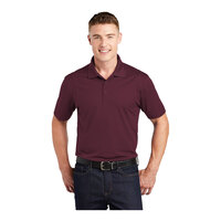 Sport-Tek ST650 Unisex Customizable Maroon Short Sleeve Moisture-Wicking Micro Pique Polo Shirt - Polyester - Extra Small