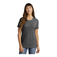 Port & Company LPC54 Women's Customizable Dark Heather Gray Short Sleeve T-Shirt - Cotton / Poly Blend - Medium