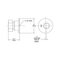 T&S 006848-40 Faucet Flange Inlet Assembly with 1/2 inch BSPT Connections