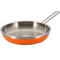 Bon Chef 60309 Classic Country French Collection 3 Qt. 4 oz. Orange Saute Pan / Skillet with 1 Long Handle