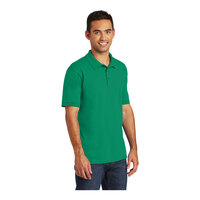 Port & Company KP55 Unisex Customizable Kelly Short Sleeve Jersey Knit Polo Shirt with Stain Release - Cotton / Poly Blend - Extra Large