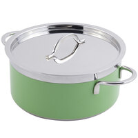 Bon Chef 60300 Classic Country French Collection 2.3 Qt. Green Pot with Cover