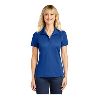 Sport-Tek LST650 Women's Customizable True Royal Short Sleeve Moisture-Wicking Micro Pique Polo Shirt - Polyester - 2X