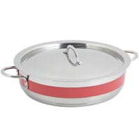 Bon Chef 60032CLD Cucina 9 Qt. Red Brazier Pot with Cover