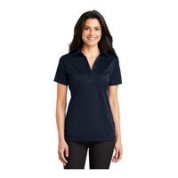 Port Authority L540 Women's Customizable Navy Short Sleeve Moisture-Wicking Silk Touch Polo Shirt - Polyester - Extra Small