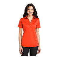 Port Authority L540 Women's Customizable Neon Orange Short Sleeve Moisture-Wicking Silk Touch Polo Shirt - Polyester - 4X