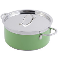 Bon Chef 60302 Classic Country French Collection 4.3 Qt. Green Pot with Cover
