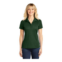 Sport-Tek LST650 Women's Customizable Forest Green Short Sleeve Moisture-Wicking Micro Pique Polo Shirt - Polyester - 4X