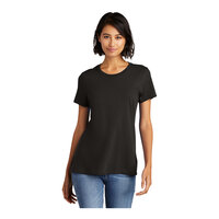 District Very Important Tee DT6002 Women's Customizable Black Short Sleeve T-Shirt - Combed Ring-Spun Cotton - 4X