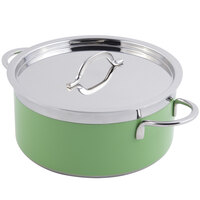 Bon Chef 60301 Classic Country French Collection 3.3 Qt. Green Pot with Cover