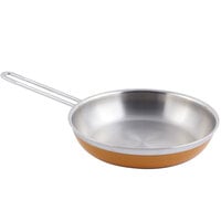 Bon Chef 60308 Classic Country French Collection 2 Qt. 12 oz. Orange Saute Pan / Skillet with 1 Long Handle