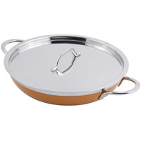 Bon Chef 60306 Classic Country French Collection 3 Qt. 4 oz. Orange Saute Pan / Skillet with Cover and Double Handles