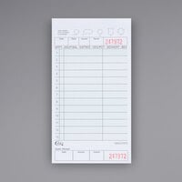 Choice 2 Part Green and White Carbonless Guest Check with Beverage Lines and Bottom Guest Receipt - 250/Pack