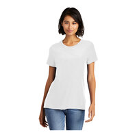 District Very Important Tee DT6002 Women's Customizable White Short Sleeve T-Shirt - Combed Ring-Spun Cotton - 4X