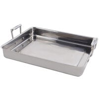 Bon Chef 60012 Cucina 5 Qt. Stainless Steel Roasting Pan - 14 3/4 inch x 12 inch x 2 1/4 inch