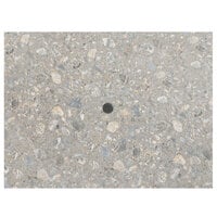 Grosfillex UT275781 48" x 32" Tokyo Stone Rectangular Molded Melamine Outdoor Table Top with Umbrella Hole