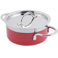 Bon Chef 60302 Classic Country French Collection 4.3 Qt. Red Pot with Cover