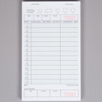 Choice 1 Part Green and White Guest Check with Beverage Lines and Bottom Guest Receipt - 10/Pack