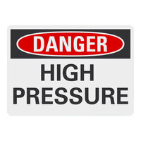 Lavex 14" x 10" Non-Reflective Plastic "Danger / High Pressure" Safety Sign