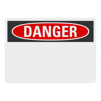 Lavex 10" x 7" Non-Reflective Plastic "Danger / (Blank)" Safety Sign