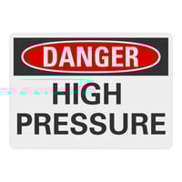 Lavex 14" x 10" Engineer-Grade Reflective Aluminum "Danger / High Pressure" Safety Sign