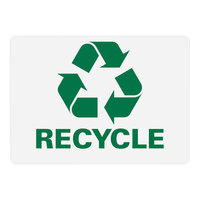 Lavex 14" x 10" Non-Reflective Adhesive Vinyl "Recycle" Safety Label