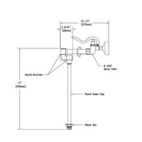 T&S 009184-40 Pipe Assembly with Knuckle and B-0107 Spray Valve for B-0114 Pre-Rinse Faucet