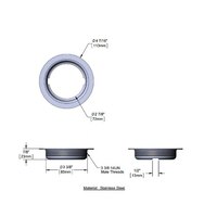 T&S 010384-45 3 1/2" Stainless Steel Waste Drain Face Flange