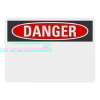 Lavex 14" x 10" Non-Reflective Adhesive Vinyl "Danger / (Blank)" Safety Label
