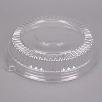 Fineline Platter Pleasers 9201-LL 12 inch Clear PET Plastic Round Low Dome Lid - 25/Case