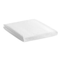 Oxford Micro Superblend 60" x 80" x 15" Queen Size 100% Polyester Microfiber White Fitted Sheet - 24/Case