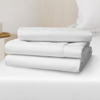 Oxford Micro Superblend 40" x 42" Queen Size 100% Polyester Microfiber White Pillowcase - 144/Case