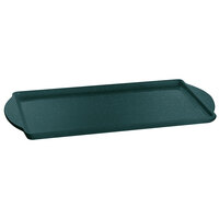Tablecraft CW4220HGNS 13" x 24" Hunter Green with White Speckle Rectangular Tray